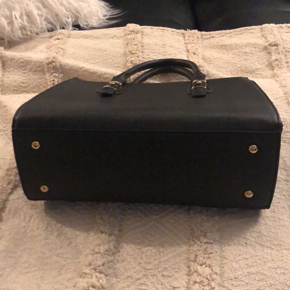 NWOT DESIGNER INSPIRED CELINE sturdy black satchel handbag - Picture 3 of 14